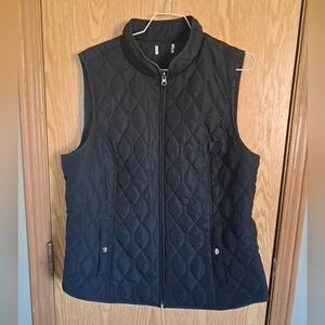Ladies Quilted Lined Lightweight Vest Black Sz. M